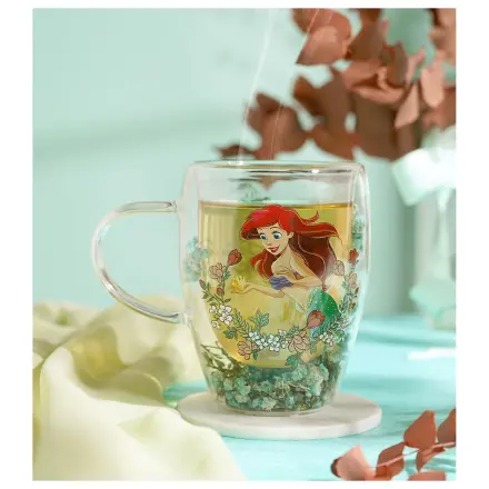 Disney Princess Ariel cvetlični dekorativni stekleni vrč 300 ml fotografija izdelka