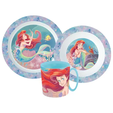 Disney Princess Ariel jedilni set, mikro plastični set z vrčkom fotografija izdelka