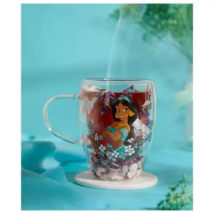 Disney Princess Jasmine steklen kozarec s suhim cvetjem 300 ml fotografija izdelka