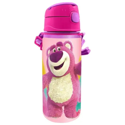 Disney Toy Story Lotso Aluminijasta steklenička za vodo s slamico in vrvico 600 ml fotografija izdelka