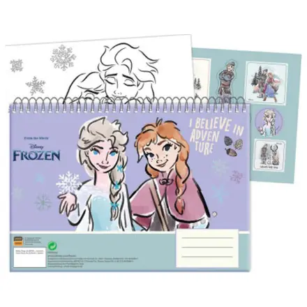 Disney Frozen Adventure A/4 spiralni skicirni blok 40 listov z nalepkami fotografija izdelka