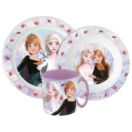 Disney Frozen Autumn Leaves set jedilnega pribora, mikro plastični set s skodelico fotografija izdelka