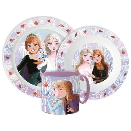 Disney Frozen Autumn Leaves set jedilnega pribora, mikro plastični set s skodelico fotografija izdelka