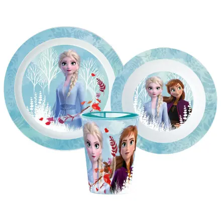 Disney Frozen Modri gozd set namizne posode, set iz mikro plastike, s 260 ml kozarcem fotografija izdelka