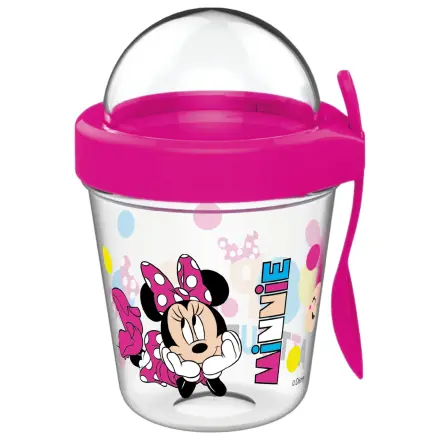 Disney Minnie Chill skodelica s pokrovom za prigrizke in žlico 350 ml fotografija izdelka