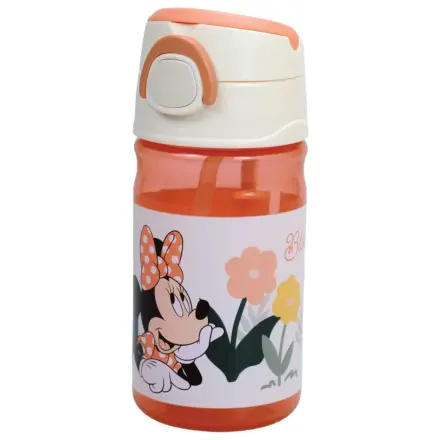 Disney Minnie Floral plastična steklenička za vodo s slamico in vrvico 350 ml fotografija izdelka