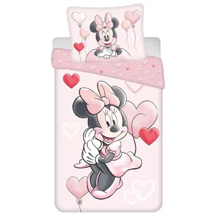 Disney Minnie Heart Balloons Set prevlek za odejo 140x200cm, 70x90cm fotografija izdelka