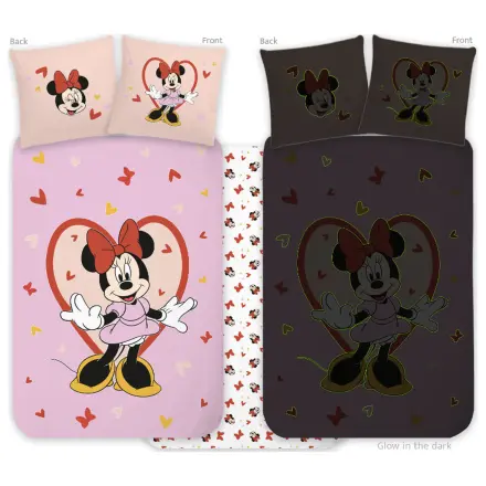Disney Minnie Heart Glow-in-the-Dark otroška Toddler prevleka za odejo fotografija izdelka