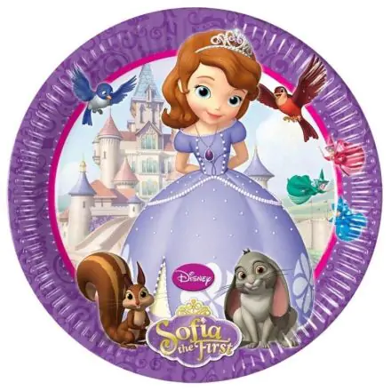 Disney Sofia the First, Sofia papirnati krožniki 8 kosov 23 cm fotografija izdelka