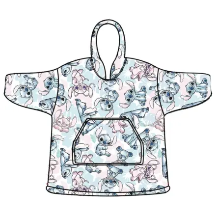 Disney Stitch Angel Hooded Plush Fleece odeja poncho 7-14 let fotografija izdelka