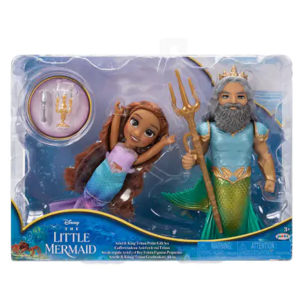 Disney The Little Mermaid Ariel + Triton punčka 15 cm termékfotója