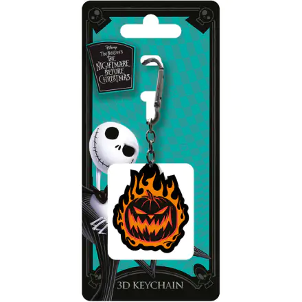 Disney 3D gumijast obesek za ključe The Nightmare Before Christmas Flaming Pumpkin 6 cm termékfotója