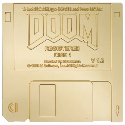 Doom Replika Floppy Disk Gold Plated Limited Edition fotografija izdelka