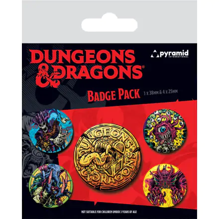 Dungeons & Dragons komplet značk s priponko 5-Pack Beastly termékfotója