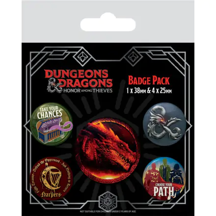 Dungeons & Dragons set Buttonov s priponko 5-Pack Movie termékfotója