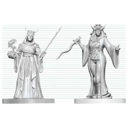 Dungeons & Dragons Nolzur's Marvelous Miniatures Nepobarvana miniatura Cultist Fanatic & Hierophant 14 cm fotografija izdelka