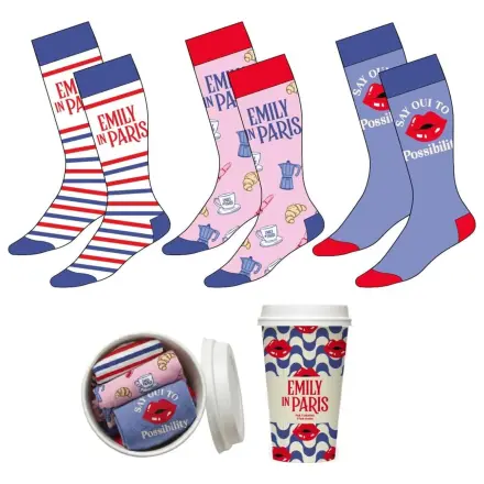 Emily in Paris komplet 3 odraslih nogavic fotografija izdelka