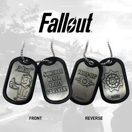 Fallout vojaške ploščice z kroglično verižico Logo fotografija izdelka