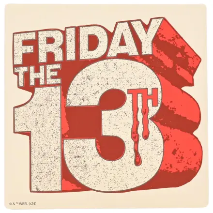 Friday 13th Logo keramični kvadratni podstavek fotografija izdelka