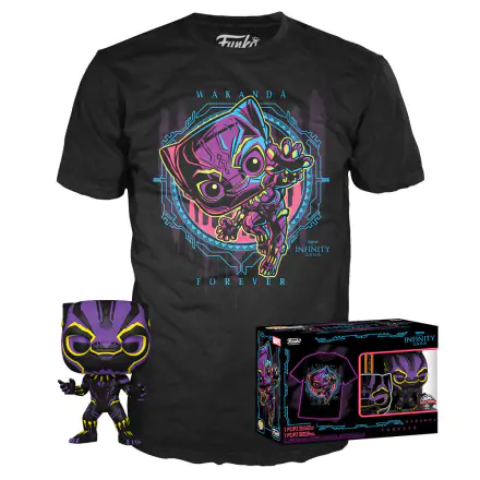 Funko POP & Tee Marvel Wakanda Forever Black Panther figura & majica v škatli Ekskluzivno termékfotója