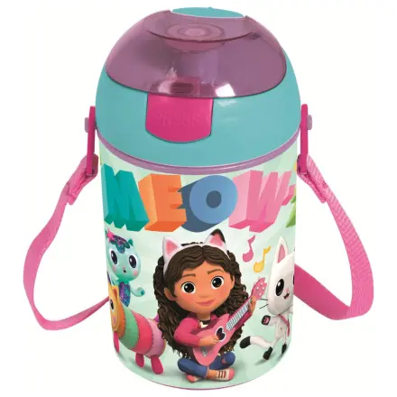 Gabi's Dollhouse Wonderland plastična steklenička s slamico z obešankom 450 ml fotografija izdelka