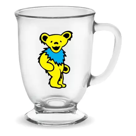 Grateful Dead: Yellow Dancing Bear Glass Cafe *Krigla* 470 ml termékfotója