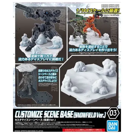 Gundam Customize Scene Base 03 Snowfield Version Model komplet fotografija izdelka