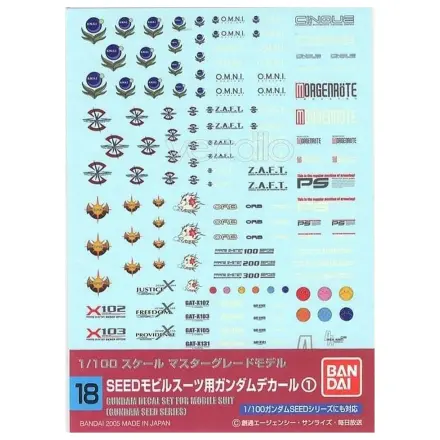 Gundam Decal 018 MG Večnamensko Seme fotografija izdelka