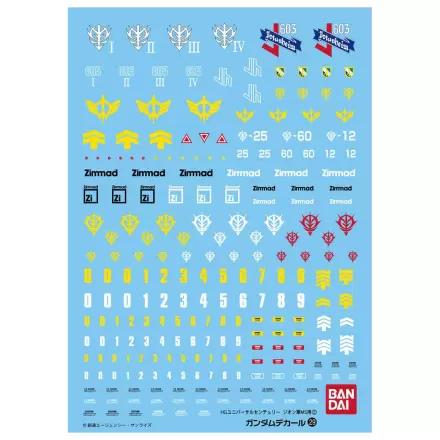 Water-slide Decals Gundam Decal 29 HGUC Zeon MS 2 paket dodatkov za modelne komplete fotografija izdelka
