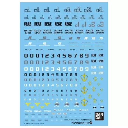 Vodne nalepke Gundam Decal 30 HGUC Earth Federation 1 paket dodatkov za model kit fotografija izdelka
