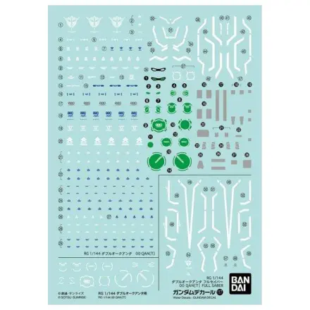 GUNDAM RG 1/144 Decal 117 00 Qan[T] Model Komplet fotografija izdelka