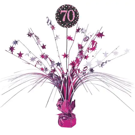 Happy Birthday Roza 70 Osrednji kos 18 inches fotografija izdelka