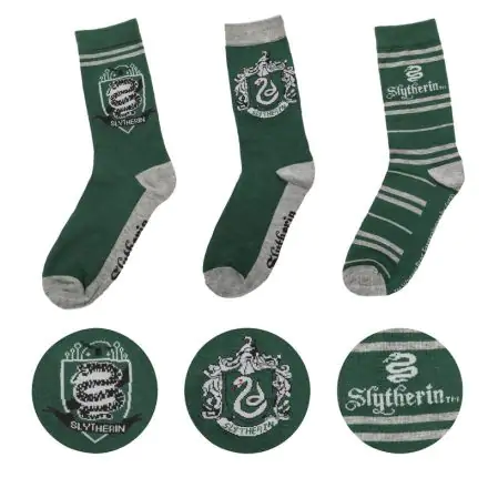 Harry Potter Nogavice 3-Pack Slytherin termékfotója