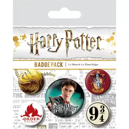 Harry Potter komplet priponk z žebljički, 5-Pack Gryffindor termékfotója