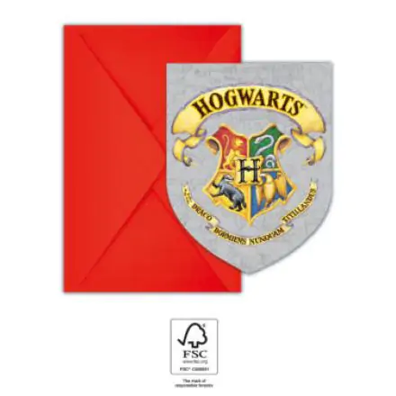 Harry Potter Hogwarts Houses Party Vabilo 6 kosov FSC fotografija izdelka