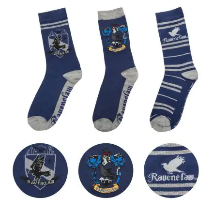 Harry Potter Nogavice 3-Pack Ravenclaw termékfotója