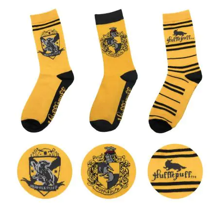 Harry Potter Nogavice 3-Pack Hufflepuff termékfotója