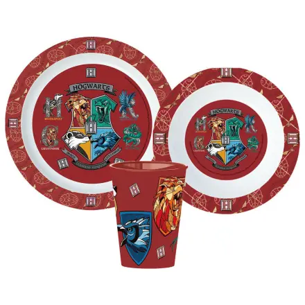 Harry Potter School Shields Set posode, Micro Plastic Set, s 260 ml kozarcem fotografija izdelka