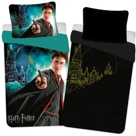Harry Potter Glow in the Dark prevleka za odejo Castle 140x200 cm, 70x90 cm fotografija izdelka