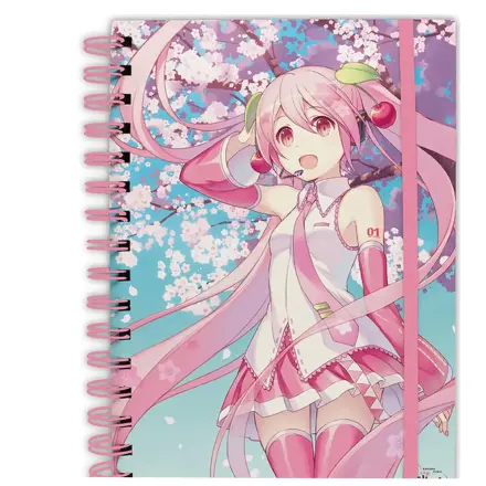 Hatsune Miku Cherry Blossoms Beležnica A5 Spiral fotografija izdelka