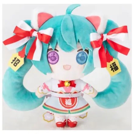 Hatsune Miku x Maneki-Neko White Cat plišasta igrača 22 cm fotografija izdelka