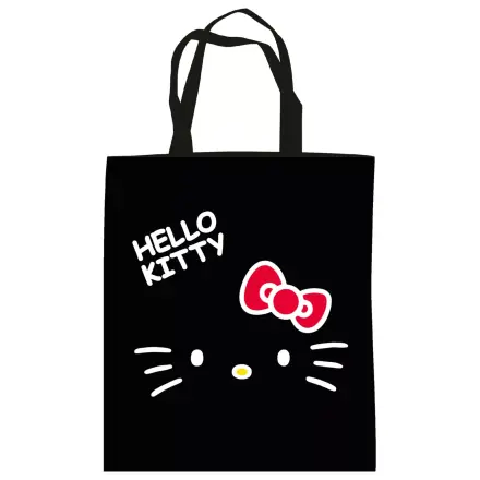 Hello Kitty črna torba iz platna, nakupovalna torba 44 cm fotografija izdelka