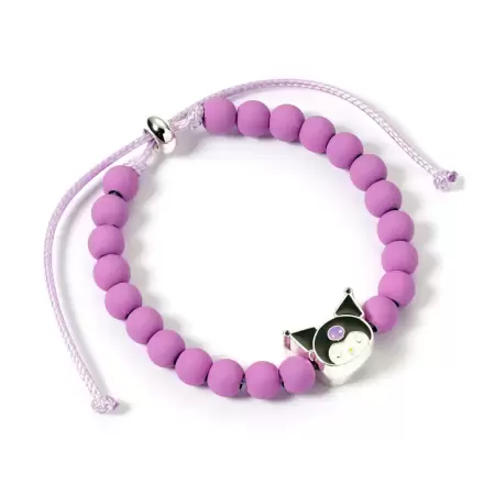 Hello Kitty zapestnica vijolične perle z obeskom Kuromi 21 cm fotografija izdelka