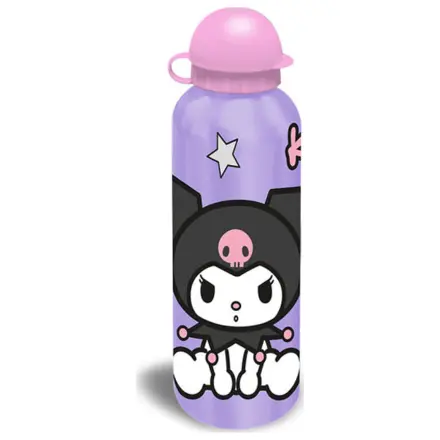 Hello Kitty Kuromi Vijolična aluminijasta steklenica za vodo s pokrovčkom za pitje 500 ml fotografija izdelka