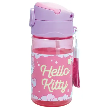 Hello Kitty Unicorn Plastična plastenka za pitje s slamico in vrvico 350 ml fotografija izdelka
