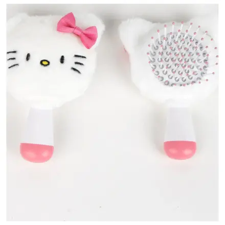Hello Kitty White mini plišasta krtača za lase, glavnik 13 cm fotografija izdelka