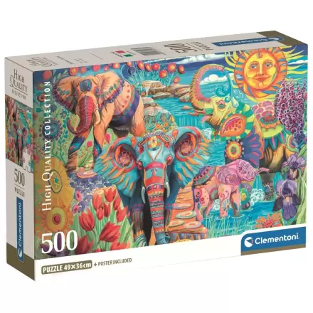 Visokokakovostne puzzle Karneval slonov 500 kosov fotografija izdelka