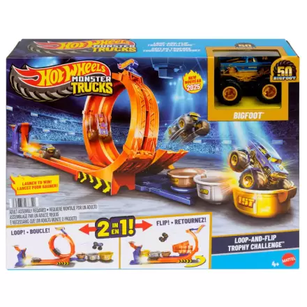 Hot Wheels Monster Trucks Igralni set Loop and Flip Trophy Challenge  termékfotója