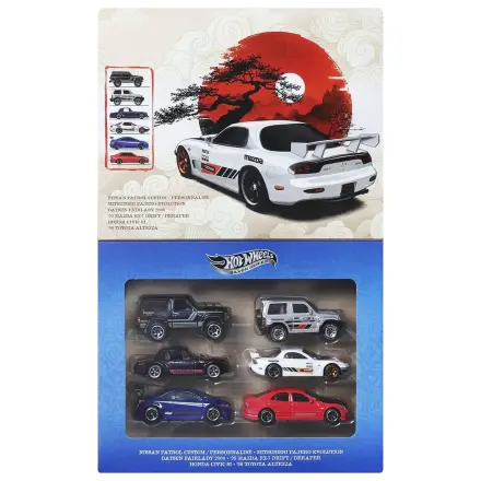 Hot Wheels Silver Series Die-Cast Vozilo Paket 6 kosov 1/64 Streets of Japan fotografija izdelka