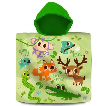 Into the Forest bombažna pončo brisača fotografija izdelka